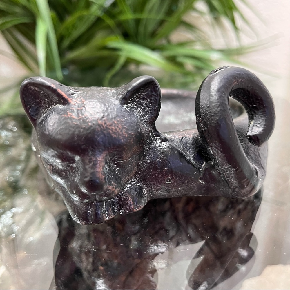 🐱Adorable🐱 Cast Iron Sleeping Cat Trinket Dish